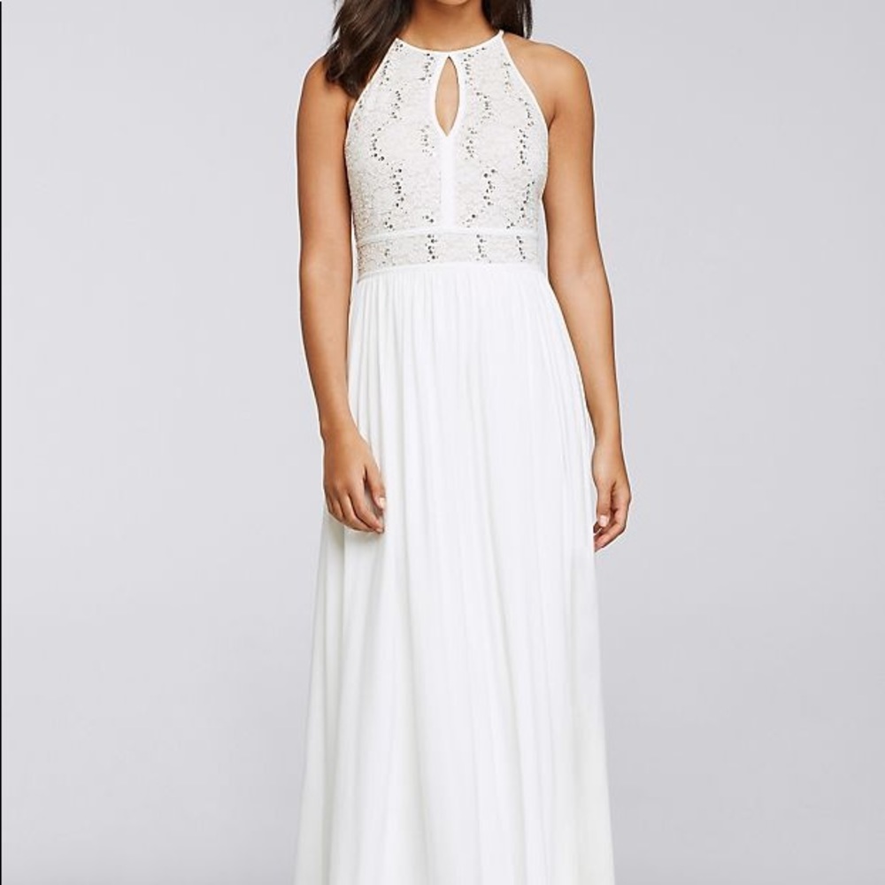 Morgan and Co Long Halter Dress